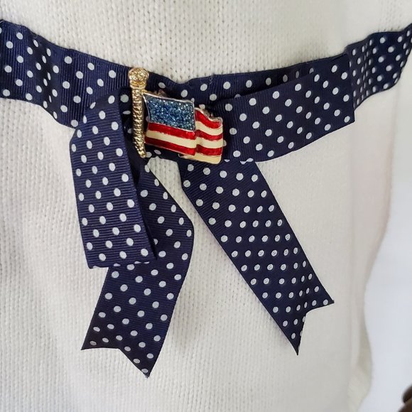 HSN Storybook Knits 2 Piece Sweater Set Women's 1X Cardigan & Tank Americana - Picture 11 of 16